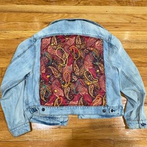 Free people patch denim jacket xs/s